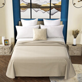 民光床单单件纯棉印花老款上海丝光全棉被单怀旧国民老式床单 丝光素色床单-香槟色-直角直边 225cm*245cm （配1.5m或1.8m床）