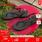 havaianasHavaianas哈唯纳Luna简约凉鞋女士夏一脚蹬绑带夹脚海边度假凉拖 0090-火耀黑 39 -40巴西码