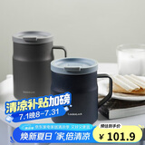 乐扣乐扣（LOCK&LOCK）遇见惬意保温保冷咖啡杯带手柄男女水杯子475ML灰色LHC4263GRY