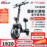 希洛普（SEALUP） 锂电池电动滑板车 便携可折叠电动车 代驾两轮代步车迷你电动车 48V黑/朝阳真空胎/3C金宇星/40-50km