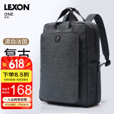 乐上（LEXON）休闲双肩包男14/15.6英寸笔记本电脑包通勤旅行包轻便书包绿色