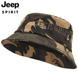 吉普（JEEP）帽子男士时尚百搭潮流渔夫帽可折叠男女情侣款钓鱼帽运动骑行遮阳帽户外休闲太阳帽A0243 迷彩绿