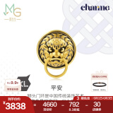 周生生3期免息男黄金转运珠 charme XL酷黑守护信念勇气串珠单颗 平安90011C