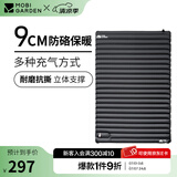 牧高笛（MOBIGARDEN）金牛防潮垫 户外露营充气床加宽加厚防潮垫折叠午休气垫床 双人/玄铁灰（不含充气泵）