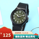 卡西欧（CASIO）手表学生小黑表简约指针石英电子表 手表男女考试手表时尚运动表 MW-240-3B 43mm大表盘