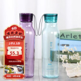 乐扣乐扣（LOCK&LOCK）ECO户外运动水杯户外便携塑料水壶男女杯子两件套（550ml*2） 