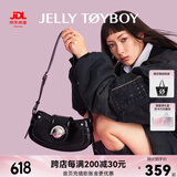 JellyToyboy包包女包【吴谨言同款】JTB月球包春夏腋下包小众单肩斜挎包 黑色