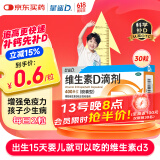 星鲨维生素d3滴剂（胶囊型）30粒 d3婴儿婴幼儿儿童维生素D促钙吸收长高 补钙 京东自营非维生素ad 新出生15天可吃非钙片