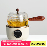 尚言坊全自动煮茶器玻璃壶煮茶炉蒸汽煮茶壶迷你电陶炉家用煮茶炉花茶壶 7-白茶小生炉+逍遥泡茶壶 250ml