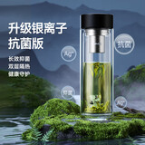 特美刻（TOMIC）银离子抗菌高硼硅双层玻璃杯茶隔商务办公泡茶杯毕业礼物老师
