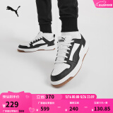 彪马（PUMA）经典复古熊猫配色百搭休闲板鞋男女同款REBOUND 369866 白-黑色-16 41