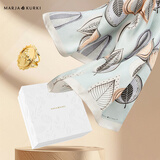 玛丽亚·古琦生日礼物长巾送妈妈真丝丝巾女进口桑蚕丝披肩果实的色彩丝扣套装