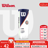 威尔胜（Wilson）美网专业比赛赛事用球上海大师赛全场地练习训练有压网球罐装球 【法网球】WRT126400 有压球