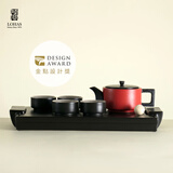 陆宝高档茶具创新家用功夫泡茶壶茶杯带茶盘团购定制礼盒装龙启壶茶组 茶礼(1壶4杯1茶盘)-红 7头