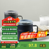 乐扣乐扣（LOCK&LOCK）遇见惬意保温保冷咖啡杯带手柄男女水杯子475ML灰色LHC4263GRY