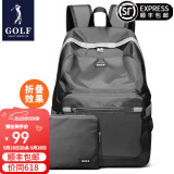 高尔夫（GOLF）可折叠双肩包防泼水男女大容量14英寸学生电脑书包便携户外背包男 灰色/款式2