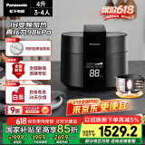 松下（Panasonic）【国家补贴】饭煲煲家用3-4人IH电饭煲多功能压力电饭锅智能预约三段压力备长炭4升容量SR-PE402-K