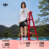 adidas居家拼接运动短裤男装阿迪达斯官方三叶草H09357 黑色/白 XS(参考身高:167~172CM)