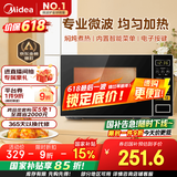 美的（Midea）微波炉家用小型20升转盘加热 智能菜单 一键解冻 杀菌电子除味 薄膜按键（M1-L213C）