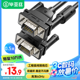 毕亚兹 工程级VGA线 3+9纯铜芯 0.5米短线 台式主机笔记本电脑接显示器投影仪高清视频转接线  XL15