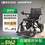 鱼跃鱼跃(yuwell)电动轮椅车D130GL老人折叠轻便智能轮椅锂电池灰色