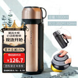 乐扣乐扣（LOCK&LOCK）保温壶304不锈钢保温保冷水壶户外露营旅行壶1.8L金色