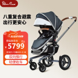 Silver Cross婴儿车可坐可躺轻便折叠双向高景观宝宝手推车Surf伦敦蓝