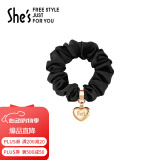 She's发饰 心型职业发圈皮筋 简约发绳  时尚头饰 520礼物  送女友