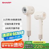 夏普【夏普小浪花】家用高速吹风机 大功率速干电吹风低噪音吹风筒等离子护发IB-RP45C-C