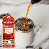 乐扣乐扣（LOCK&LOCK）遇见咖啡杯保温保冷桌面杯男女情侣水杯子390ML白色LHC4218WHT