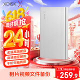 小盘(XDISK)1TB USB3.0金属移动硬盘X系列2.5英寸皓月银 超薄高速便携时尚款文件数据备份存储稳定耐用