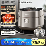 苏泊尔（SUPOR）远红外电饭煲钛不粘0涂层4L无涂层电饭锅家用不锈钢球釜1-8人IH智能多功能SF40HC1869