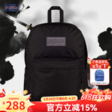 JANSPORT杰斯伯书包轻便双肩包男女旅行包简约背包电脑包学生校园 4QUEGP0 黑武士-隔层+侧袋-25年