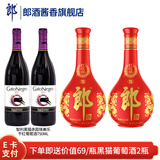 郎酒 红花郞十 (10) 陈酿 高度白酒 酱香型 53度 500mL 2瓶 装第五代