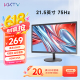 KKTV 21.5英寸 电脑显示器   75Hz  高清FHD 可壁挂 监控便携办公液晶显示屏  K22ZHT