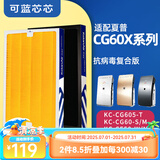 可蓝芯芯适配夏普空气净化器家用过滤网滤芯/配件替换滤芯 CE50/CE60/CG60/CG605复合黄金版