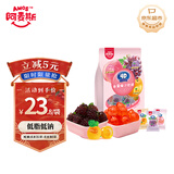 阿麦斯（amos）4d水果爆汁软糖果汁夹心糖果橡皮糖礼物独立包装混合口味228g/袋