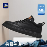 海澜之家HLA男鞋休闲皮鞋子男士板鞋运动鞋HAAXXM1EBF038 黑色41