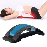 聚福星舒缓架腰靠脊柱侧弯家用按摩器牵引拉伸腰部支撑腰突腰托脊椎腰椎 针灸款蓝色
