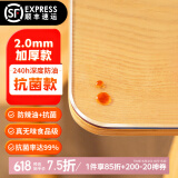 钟爱一生桌垫透明桌面垫餐桌布防水防油PVC软玻璃茶几垫水晶板台面垫抗菌 【2mm足厚】真抗菌真防油 透明 定做异形圆形需提供尺寸单拍不发