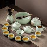 豪峰2025新款整套汝窑功夫茶具套装家用泡茶器可养茶壶茶杯教师节礼物