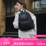 NAUTICA诺帝卡男女双肩包大容量商务通勤笔记本电脑包时尚潮流背包书包 黑色