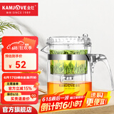 金灶（KAMJOVE）玻璃茶壶 按压式飘逸杯 茶水壶玻璃茶具 茶水分离杯泡茶器泡茶壶 TP-140搭配玻璃杯K-106【4只装】