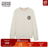 Teenie Weenie小熊春季美拉德简约圆领宽松休闲复古学院卫衣上衣女 燕麦色 M (165)