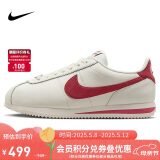 耐克NIKE女子休闲鞋板鞋阿甘鞋CORTEZ新年红运动鞋FZ5167-133帆白37.5