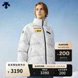 迪桑特（DESCENTE）SKI STYLE 男女同款 瑞士国家队合作 光热转能 蓄温 短款羽绒服 WT-狼王白 （雪山满印） L (175/96A)