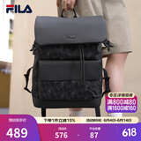斐乐FILA官方男士背包时尚休闲双肩包书包大容量电脑包 正黑色-BK XS