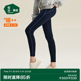 松山棉店【自由穿小暖羊打底裤】保暖打底裤女含羊毛可外穿高腰大码保暖裤 单裤-深蓝 M (女士160)