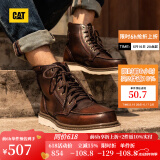 CAT卡特马丁靴工装鞋男鞋新复古回潮机车靴P7049/P712950/P712947 深棕P712950 43