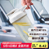 贝瑟斯摇摇杯健身男女奶昔蛋白粉摇杯大容量水杯运动便携带500ml灰色